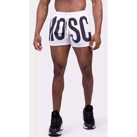 Moschino: Logo Print Swim Shorts Nwt Athletic